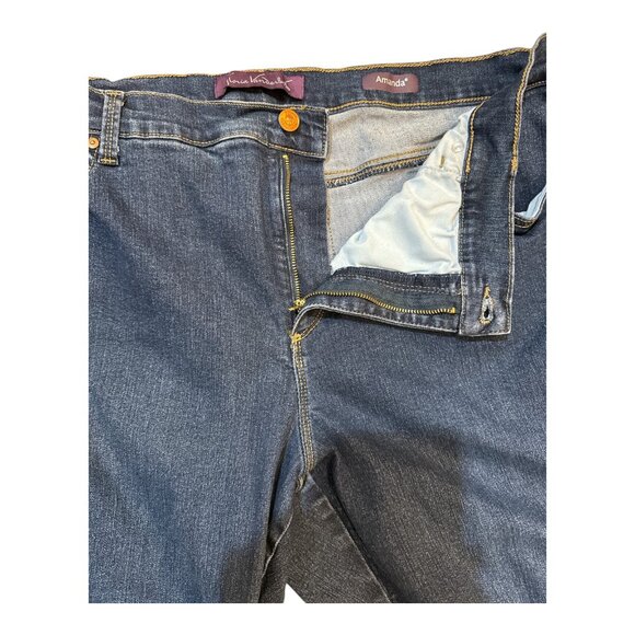 Gloria Vanderbilt Amanda Size 20WP Blue Denim 5-Pocket Button Fly Jeans Pants - Picture 4 of 9
